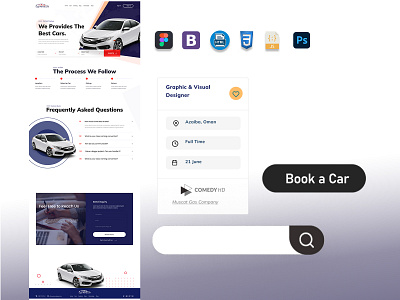 Rental Car car sale car site car web design designing development renta car site rental car website ui ux website