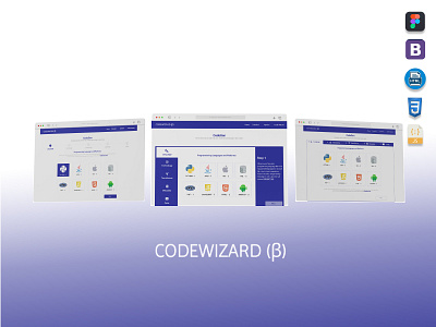 CODEWIZARD code wizard dashboard design logo show ui ux website