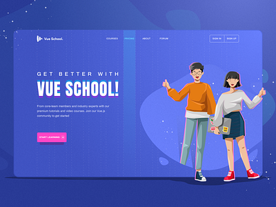 New design concept for Vue School