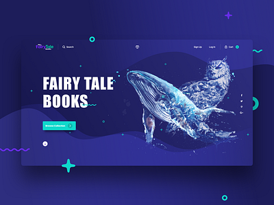 Fairy Tale Books Shop animals book bookshop desktop diffuse fairy kids landing web online store storybook tale