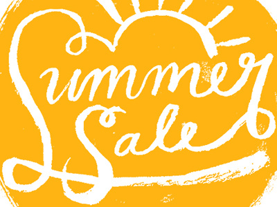 summer sale hand written ink type