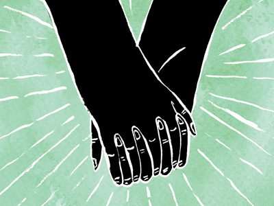 holdin' hands hands illustration ink