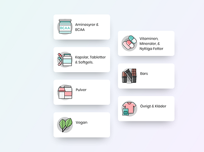 protein & Supplements Icons branding design illustration illustrator ui ux vector