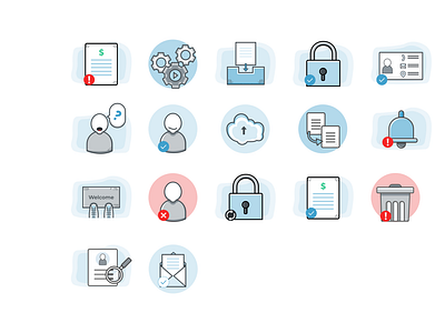 Icons made for a project