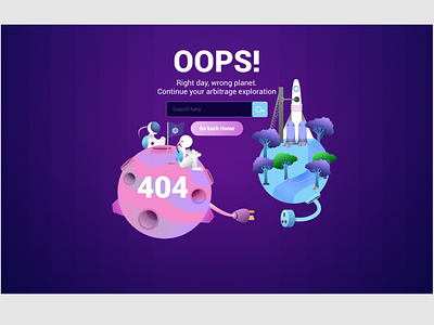 404 Error Page branding design illustration ui ux uxui