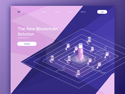 Blockchain Web Concept app branding design illustration illustrator ui ux vector web