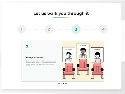 How It Works 3 - manage attendees branding design illustration illustrator ui ux uxui vector web