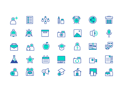 Icon Set for Education App branding design illustration illustrator ui ux vector