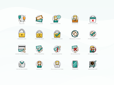 Email Icon set app branding design identity illustration illustrator ui ux vector web