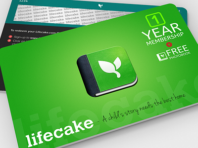 Lifecake - Gift Card app clean gift card green ios iphone simple