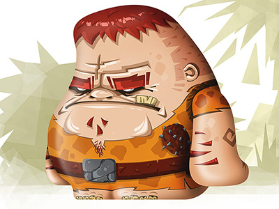 Stone Age Dude Front concept art digital art illustration photoshop stone age