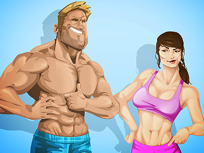 Beefcake digital art illustrator ilustration vector