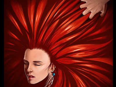 Album Cover Final illustration photoshop redhead