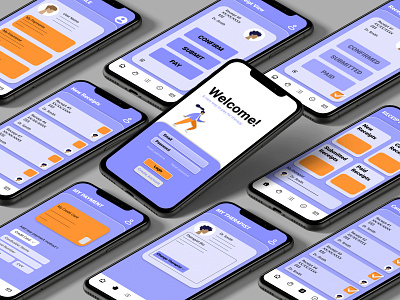 Mobile Receipt App for Therapists app branding protoype ui ux vector