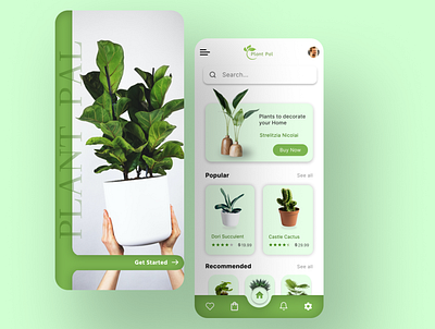 Plant Pal - Plant Shopping App UI app ui greenery plant app plant app ui plants shopping app ui ui ui design ux ux design
