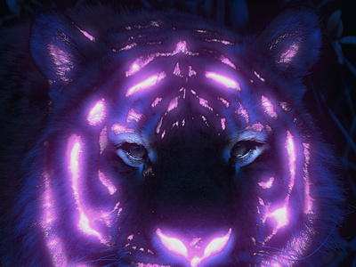 Glow Effect on Tiger