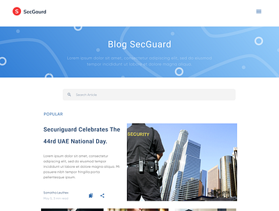 Security guard blog app branding design icon illustration logo typography ui ux vector