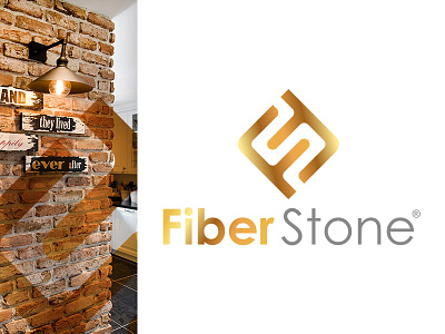 Fiber Stone Wall Panel brand fiber gold logo stone