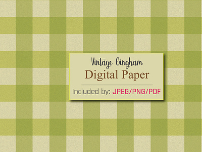 Free Vintage Farmhouse Gingham Digital Paper