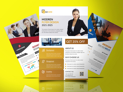 Flyer Design annual report booklet branding brochure brochure design brochure template business flyer creative design design flyer design flyer template graphic design illustration leaflet design modern flyer