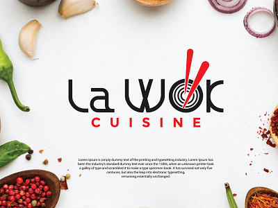 Logo Designing - La Wok Cuisine branding graphic design logo