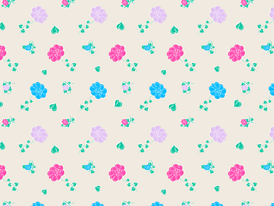 Simple flower pattern design graphic design illustration pattern vector