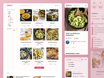 Design for website and app with food recipes food fullweb mobile recipe ui ux website