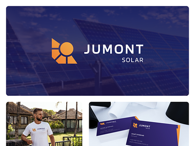Jumont Solar - logo branding energy logo