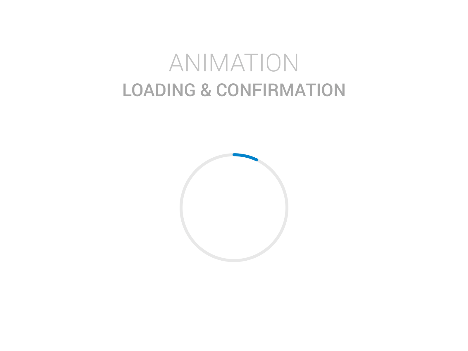 Animation - Loading & Confirmation