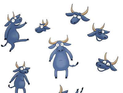 50 shades of Buffalo illustration character