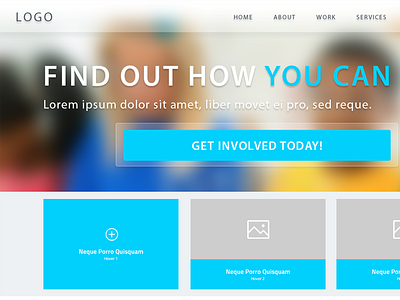 Non-Profit clean homepage layout marketing minimal responsive ui ux web