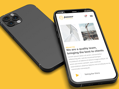 Mobile Preview For Jazeer Construction Web blockchain branding company profile construction crypto cryptocurrency defi ecommerce finance graphic design landing page metaverse motion graphics nft ui web design web3
