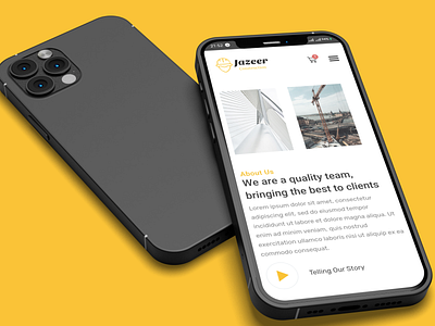 Mobile Preview For Jazeer Construction Web