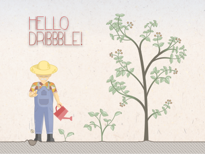 Hello Dribbble! firstpost growing newbie