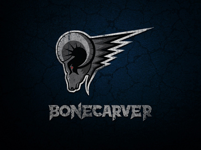 Bonecarver Rock Band Logo angry animal band bonecarver effects grunge horns illustrator logo music ram rock
