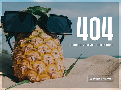 404 page 404 dailyui design error pineapple sketch sunglasses ui user experience user interface ux web