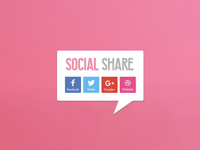 Social Share buttons dribbble facebook googleplus icons share social networks twitter