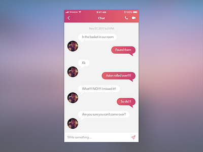 Direct Messaging app chat window dailyui design ios mesagging mobile sketch ui user experience user interface ux