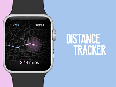 Tracker App for Apple Watch apple dailyui design distance iwatch location sketch tracker app user experience user interface ux
