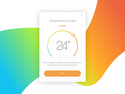 Heat Temperature Control clean control dailyui design flat heat monitor sketch temperature ui user experience user interface