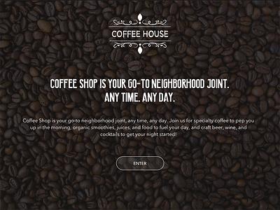 Coffee Shop Landing Page