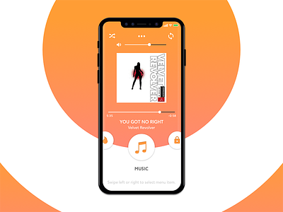 Smart Home App - Music Players app gradient music orange player smart home sound ui ux velvet revolver