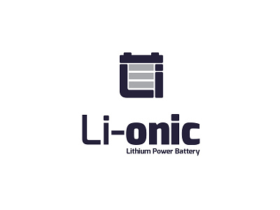 Li-Onic battery brand creative design logo logo design simple
