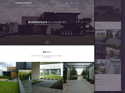 Standard Architects Website flat homepage onepage simple website