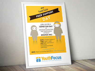 YouthFocus Flyer design flat flyer graphic simple yellow