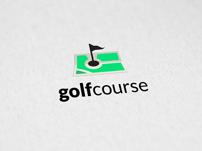 Golf Course Logo course creative design flat golf green logo simple