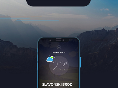 Simple Weather App app design graphic design ios iphonex simple ui uiux ux weather