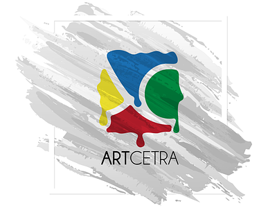 ArtCetra Logo brand branding color colorful creative design logo logo design paint painting simple smart