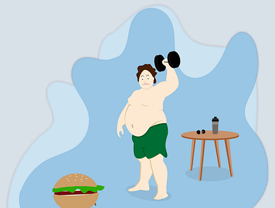 fat men flat graphic design illustration vector