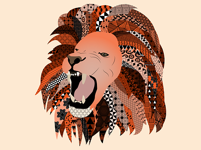Lion design graphic design illustration mandala vector
